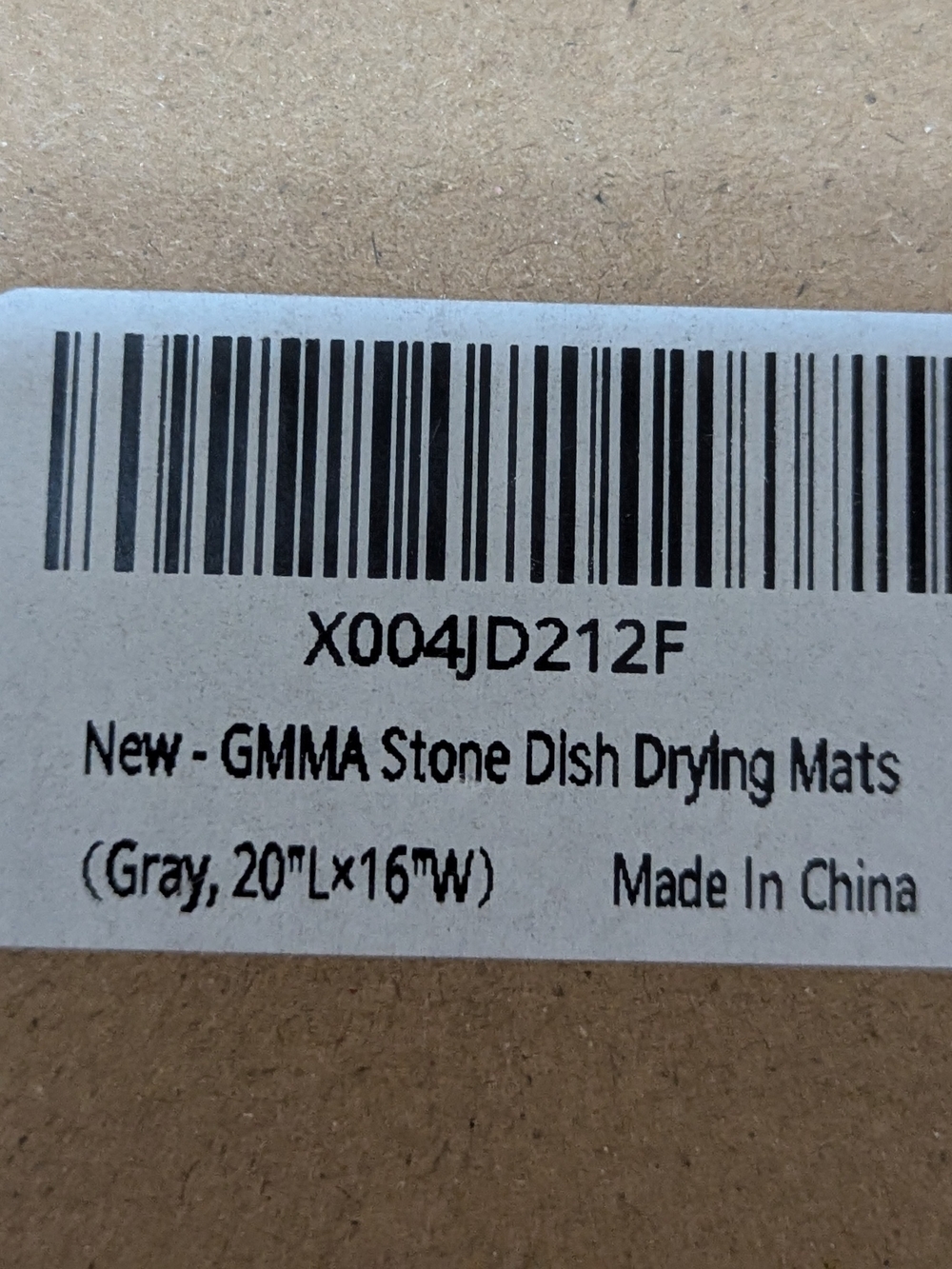 Stone Dish Drying Mat Gray - Kitchen Accessory